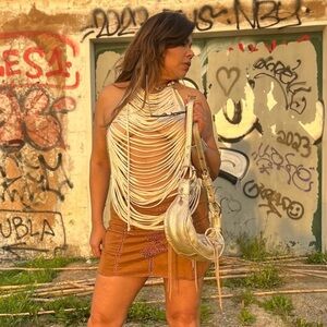 Stringy Festival Halter Top